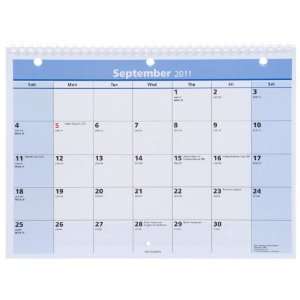   Calendar, 11 Inch x 8 Inch, Blue/Yellow, 2011/2012 (PM51 28) Office