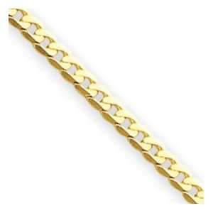  2.4mm Beveled Curb Chain 18in   14k Yellow Gold Jewelry