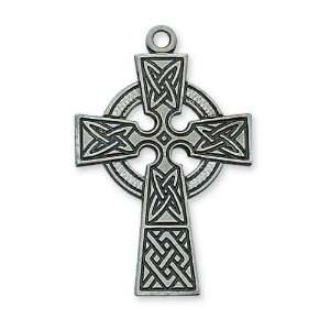 Silver Celtic Cross 24 Irish Celtic Claddagh St. Patron Saint Catholic 