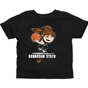   State Owls Toddler Girls Basketball T Shirt   Black