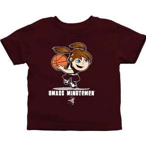 UMass Minutemen Toddler Girls Basketball T Shirt   Maroon  