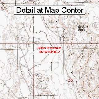 USGS Topographic Quadrangle Map   Gillam Draw West, Wyoming (Folded 