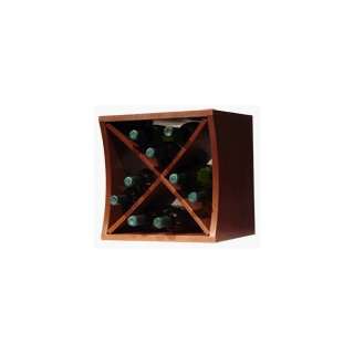 Concave Diamond Wave Cube in Chestnut with Satin Finish  