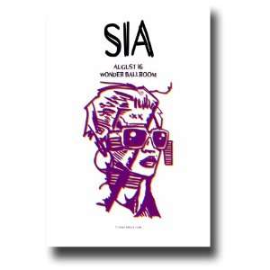  SIA Poster   Concert Flyer   We Are Born Tour   Sy