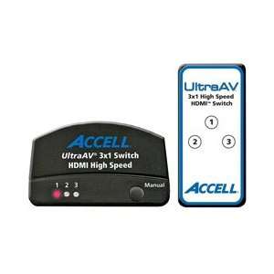  Accell ULTRA AV HDMI A 3X1 SWITCHRETAIL PACK 3X1 SWITCH 