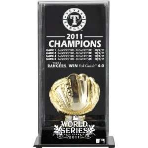 Texas Rangers Gold Glove Baseball Display Case  Details 2011 World 