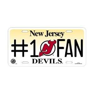   New Jersey Devils #1 Fan Metal License Plate *SALE*