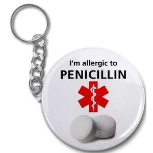 Creative Clam Allergic To Penicillin Medical Alert 2.25 Inch Button 