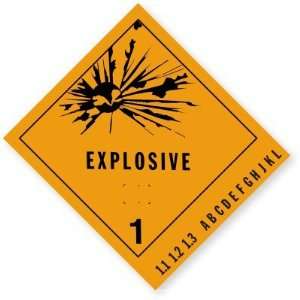  Explosive 1 Coated Paper Label, 4.5 x 4