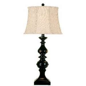  Black Distressed Wood Table Lamp by Reliance
