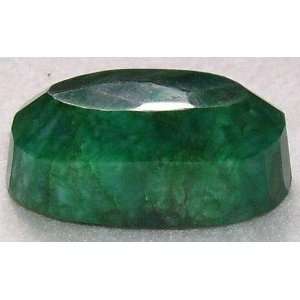  Huge Faceted Oval Cut Dark Emerald Gemstone 347 Carats 