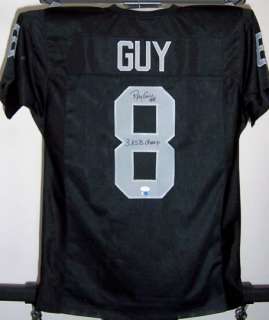 RAY GUY SIGNED OAKLAND RAIDERS JERSEY 3 X SB CHAMPJSA AUTHENTIC CHECK 