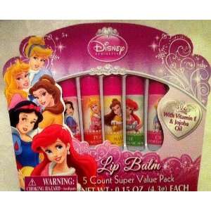  Disney Princess Flavored Lip Balm Set   5 Tubes Health 
