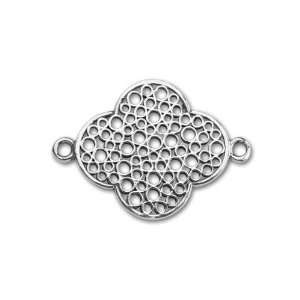  Sterling Silver Large Clover Shape Link with Holes Arts 