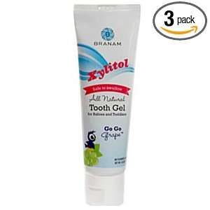  Branam Oral Health Tooth Gel Xylitol Go Grape   4 Oz, Pack 