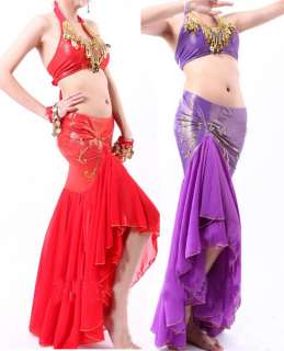 Sexy belly dance Costume 2 pics costume top&skirts 9  