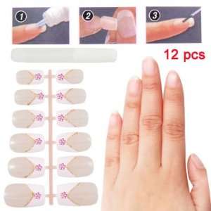   Accent Plastic Fingernails Art Tip w Glue
