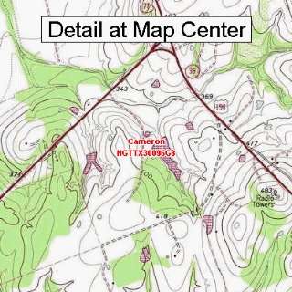 USGS Topographic Quadrangle Map   Cameron, Texas (Folded/Waterproof 