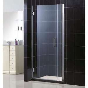 Unidoor 28 Frameless Shower Door with Adjustable 6 Stationary Panel 