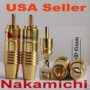 10 Nakamichi RCA Plug Audio Cable Male Connec24K 035421  