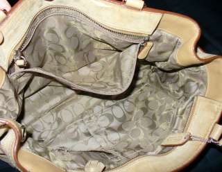 COACH Tan Brown Suede Satchel Purse Handbag Bag $298  