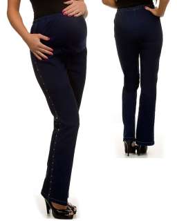 NIB Sexy Studded Leg Maternity Dark Navy Denim Jeans ~ Choose from 2 