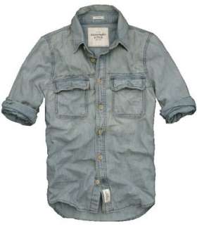  Abercrombie & Fitch Mens Muscle Fit Button Down Shirt 