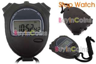 Handheld Sport Digital Stopwatch Stop Watch Alarm Clock  