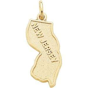  Rembrandt Charms New Jersey Charm, Gold Plated Silver 