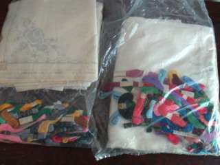 large lot 30s 40s vtg Paragon Bucilla Quilt Embroidery Applique Kit 