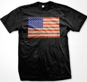 American Flag Mens T shirt, USA National Pride Cool Tee  