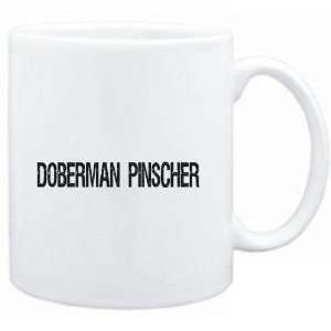  Mug White  Doberman Pinscher  SIMPLE / CRACKED / VINTAGE 