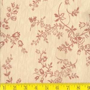  54 Wide Matlasse` Montague Rouge/Ivory Fabric By The 