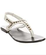 style #305662301 white studded leather Diana thong sandals