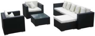 Beige New Modern Wicker Sofa Set Outdoor Patio Deck Sunroom Furniture 