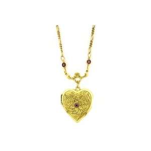  Valentines Victorian Style Heart Locket Necklace with 