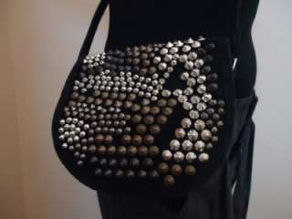 NWT $2680 BALMAIN PARIS suede studded crossbody bag  
