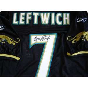   Leftwich Autographed Custom Style Black Jersey