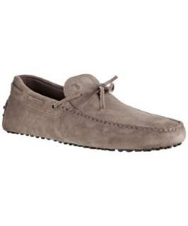 Tods nicotine grey suede New Gommini driving loafers   up 