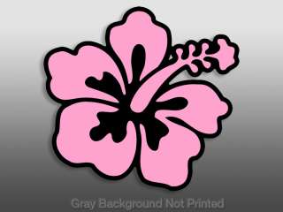 Pink Hibiscus Flower car window decal  sticker stickers  