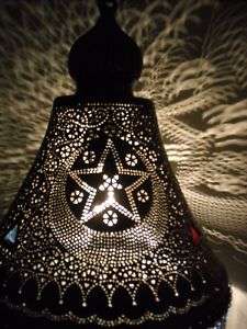 Ottoman Turkish Brass Hanging Pendant Lamp Shade  