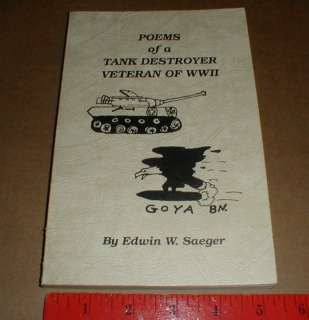 Army Poems of a Tank Destroyer Veteran WWII Rock Rapids IA World War 