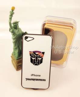   Autobots Luxury Metal Plating Hard Case Cover iphone 4 4s white  