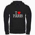 love paris black hoodie all sizes heart london ny