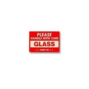  1ea   Glass Handle With Care Label