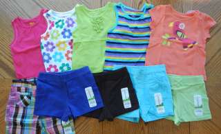 NEW 18 month Girl Cool Summer clothes Lot 5 Outfit Tops Short Twin 