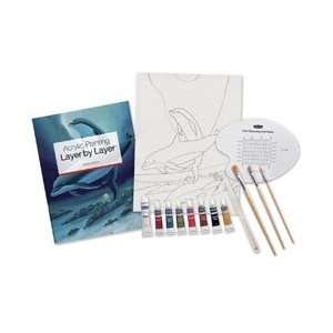  Walter Foster Acrylic Painting Layer By Layer Kit Dolphin 