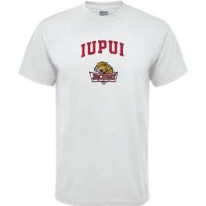  IUPUI Jaguars White Arch Logo T Shirt