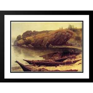   , Albert 38x28 Framed and Double Matted Canoes