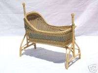 19th Century Wicker Doll Bed  
